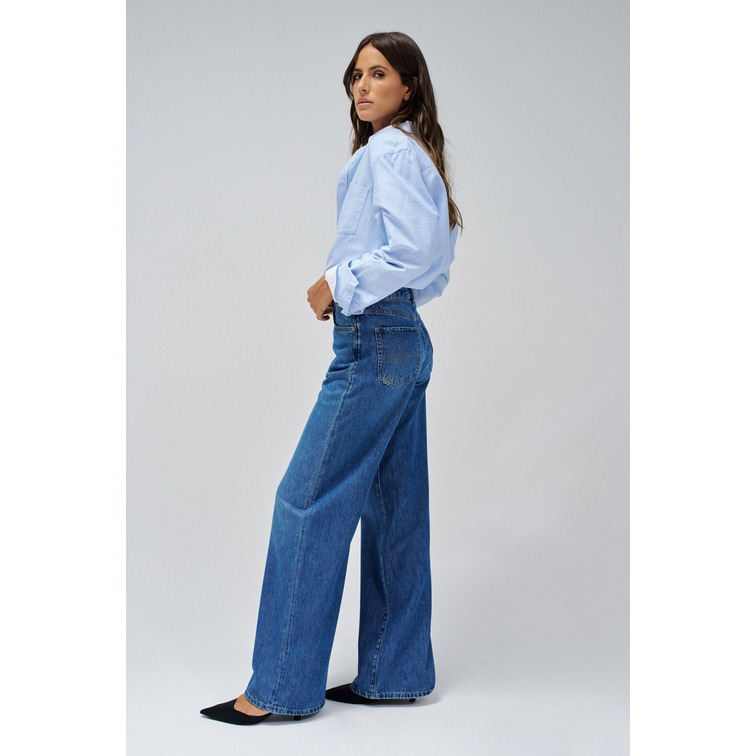 jeans femme  salsa jeans wide leg in denim