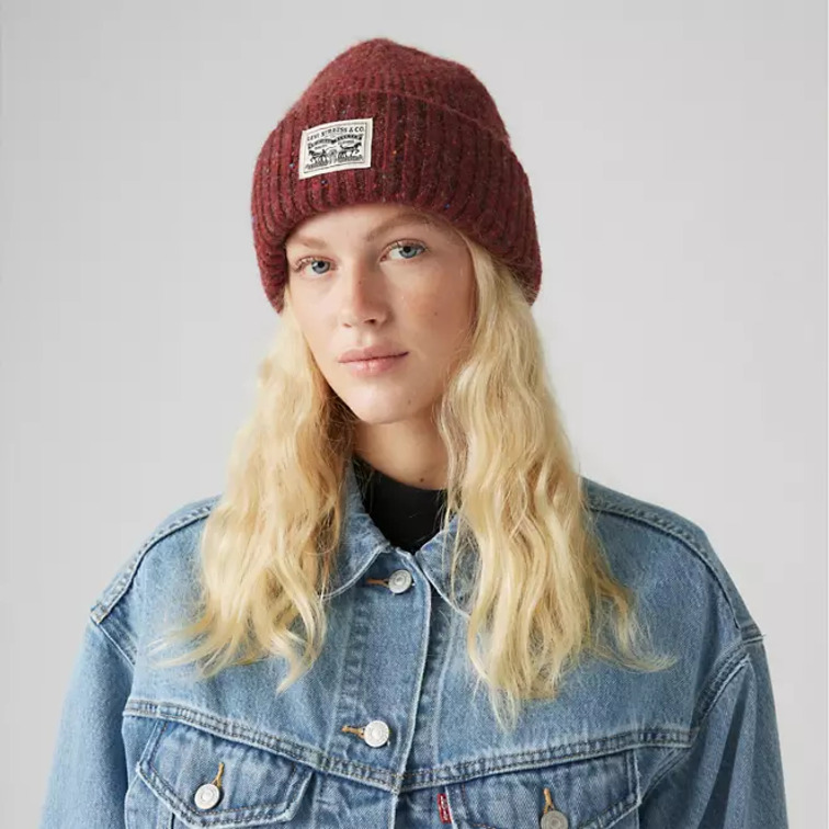 bonnet homme  levi's backpatch beanie - holiday