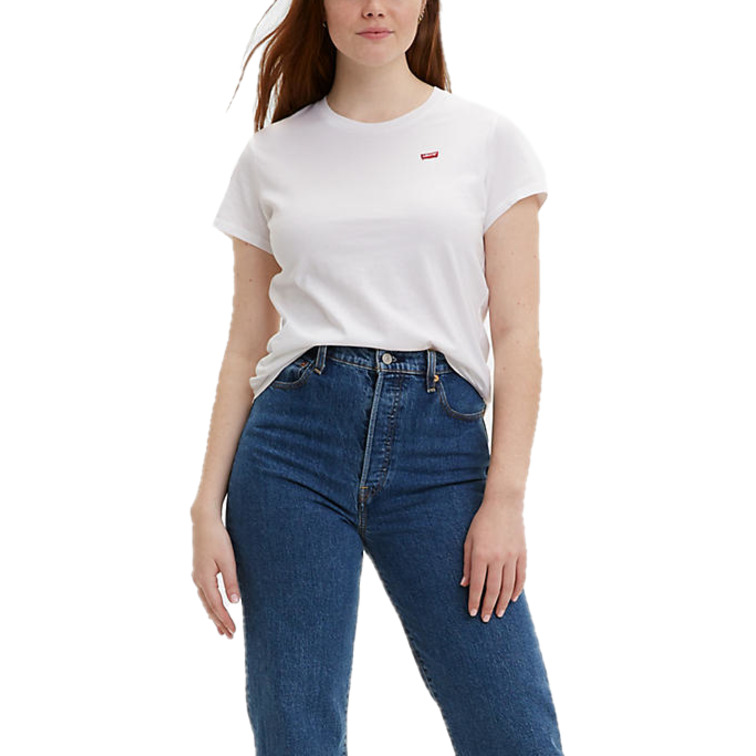 la chemise femme  levis 100% cotton perfect tee white cn100xx