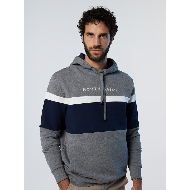 sweat-shirt homme  n sail hooded sweatshirt w/graphic