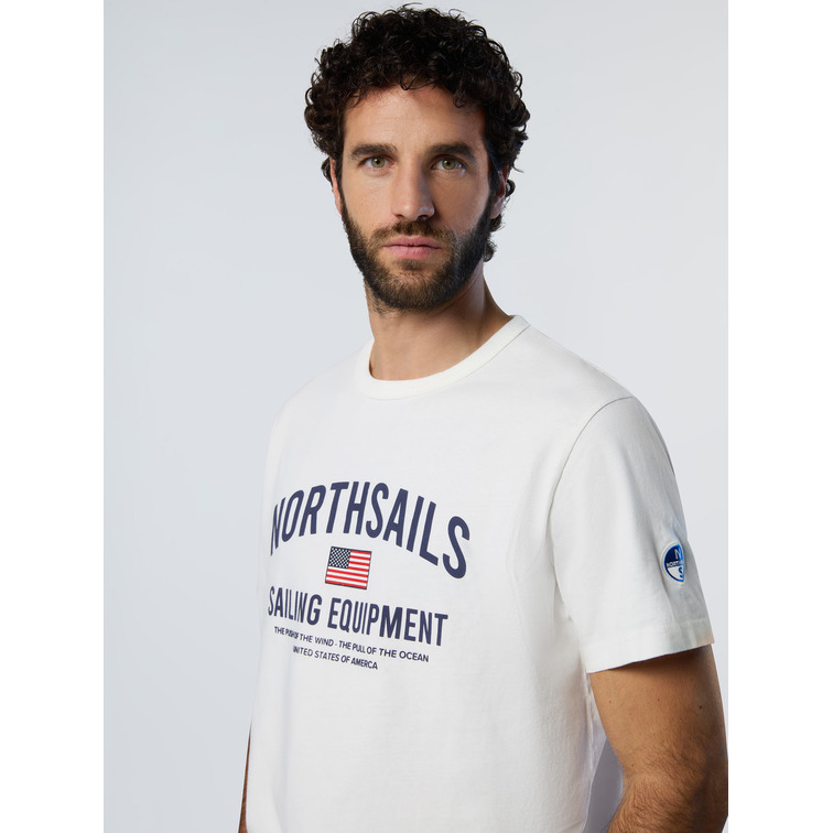 t-shirt homme  n sail t shirt short sleeve w/print