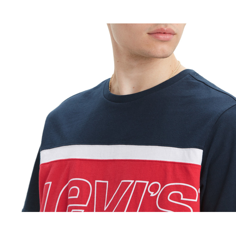 t-shirt homme  levis 35 ss color block tee maillot colo