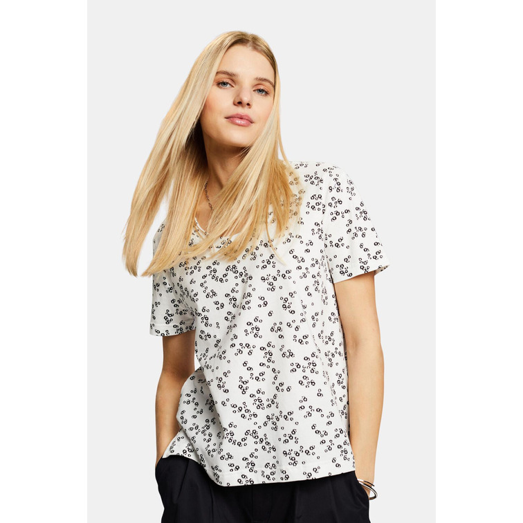 t-shirt femme  ESPRIT n ski tee aop