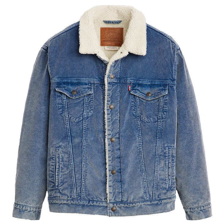 cazadora homme  levis relaxed fit sherpa trkr blue s