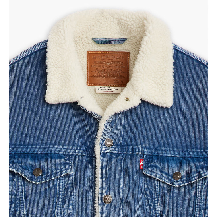 cazadora homme  levis relaxed fit sherpa trkr blue s