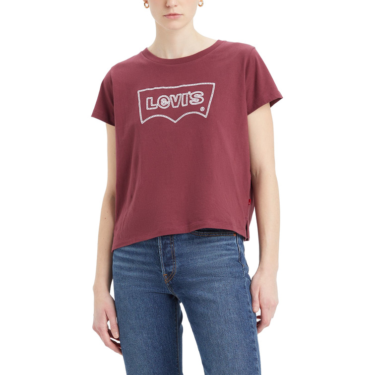 t-shirt femme  levis graphic boxy tshirt rope wonky