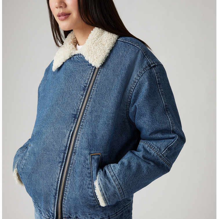 veste en jean femme  levis sherpa flight jacket in the ai