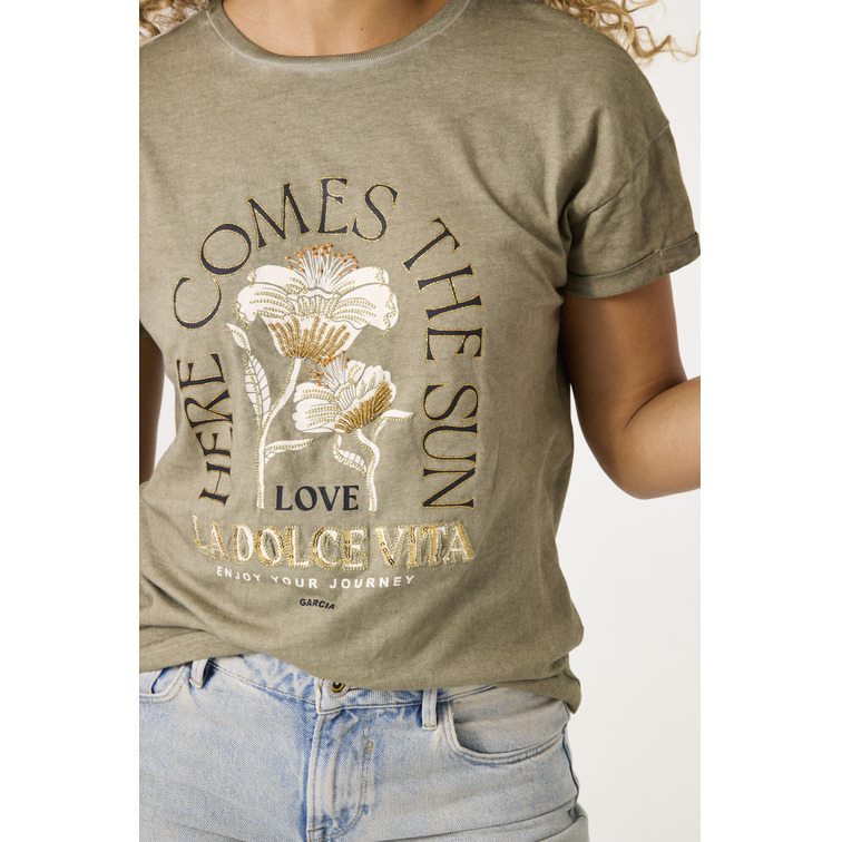 t-shirt femme  garcia jeans b50005_ladies t-shirt ss