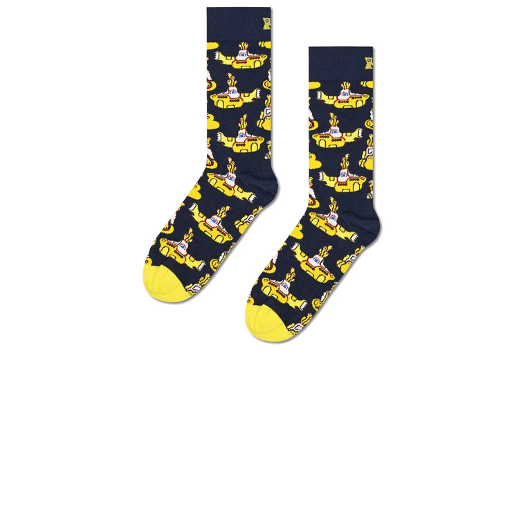  happy yellow submarine sock