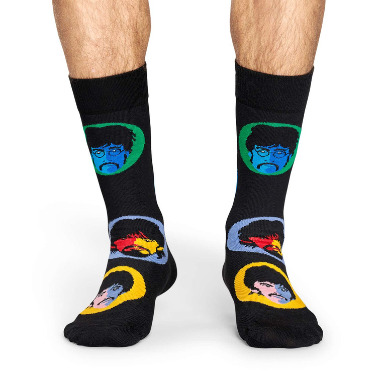  happy beatles bright spot sock