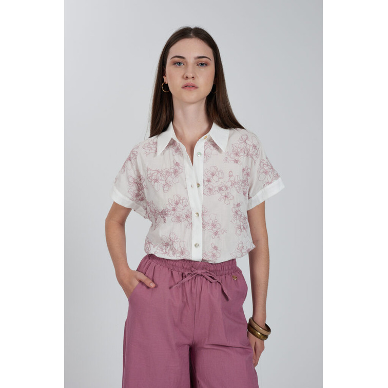 femme camicia donna cropped in musso 2101