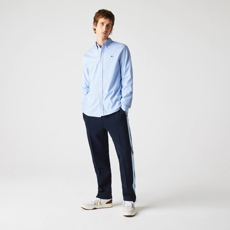 chemise en coton premium à carreaux homme lacoste