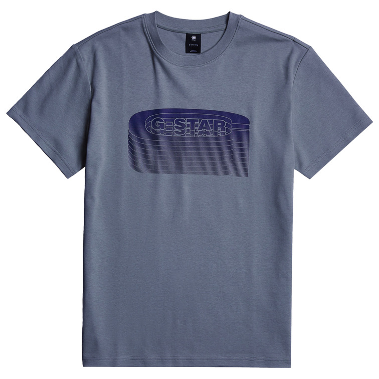 t-shirt homme  g-star stacked old skool logo r t