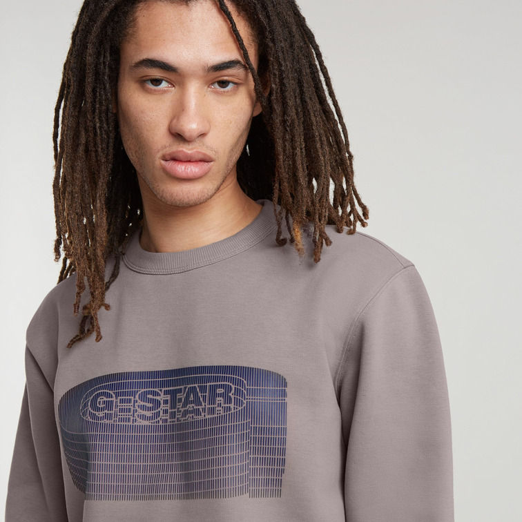 sweat-shirt homme  g-star stacked old skool logo r sw