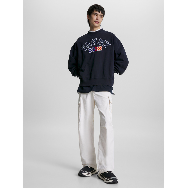 sweat-shirt homme  th tjm boxy cb archive crew