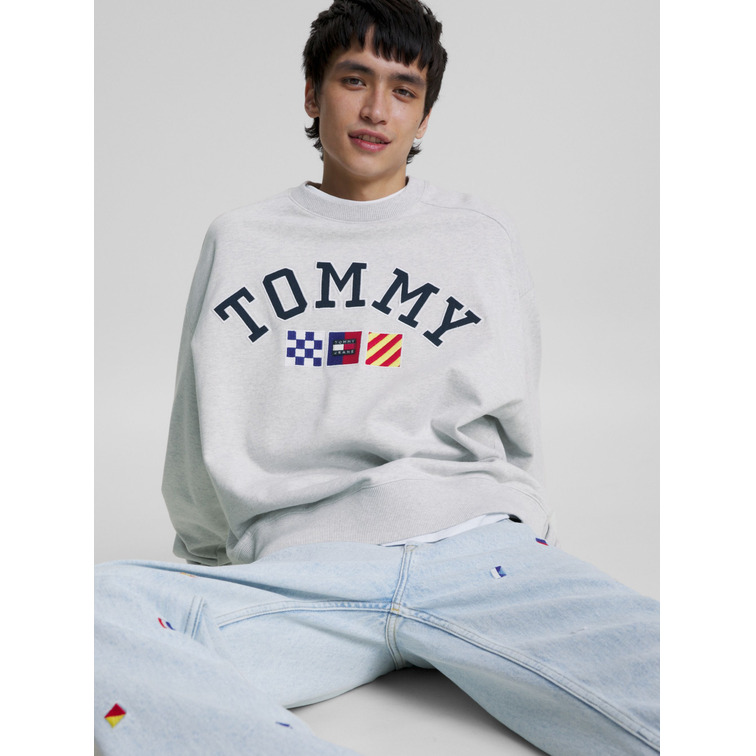 sweat-shirt homme  th tjm boxy cb archive crew