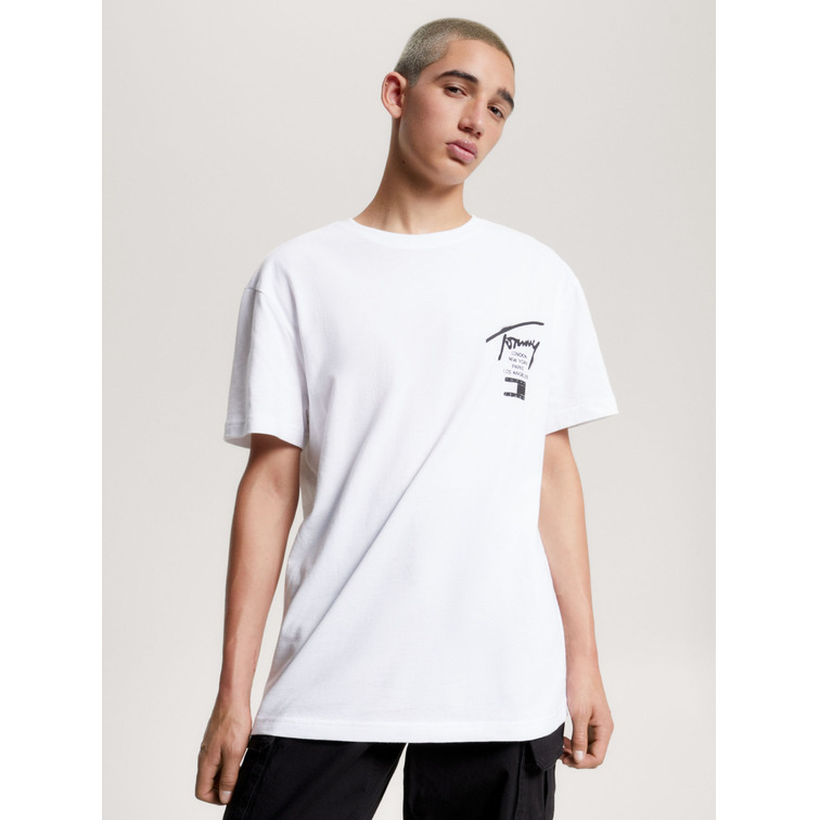 t-shirt homme  th tjm clsc spray signature tee