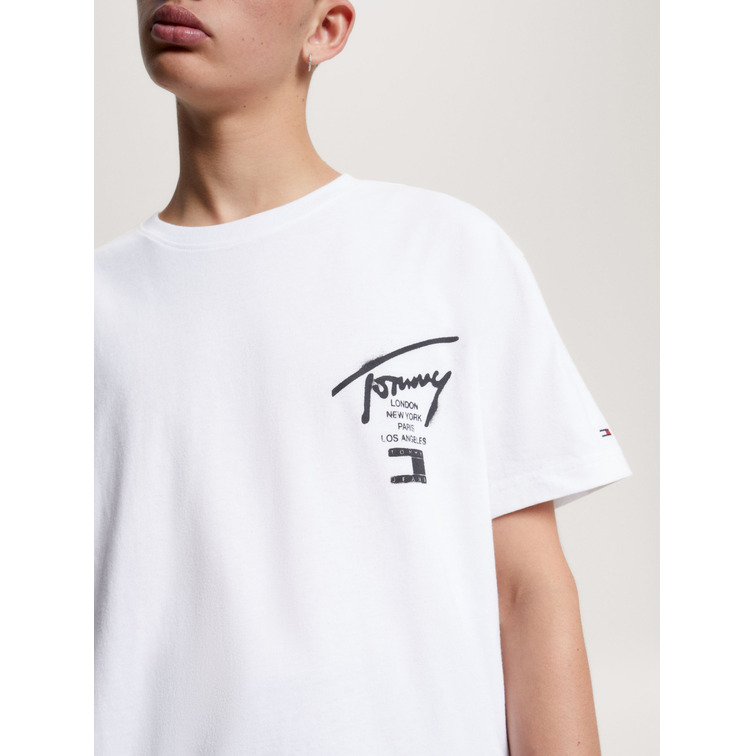 t-shirt homme  th tjm clsc spray signature tee