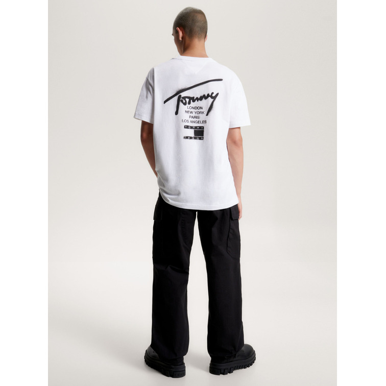 t-shirt homme  th tjm clsc spray signature tee