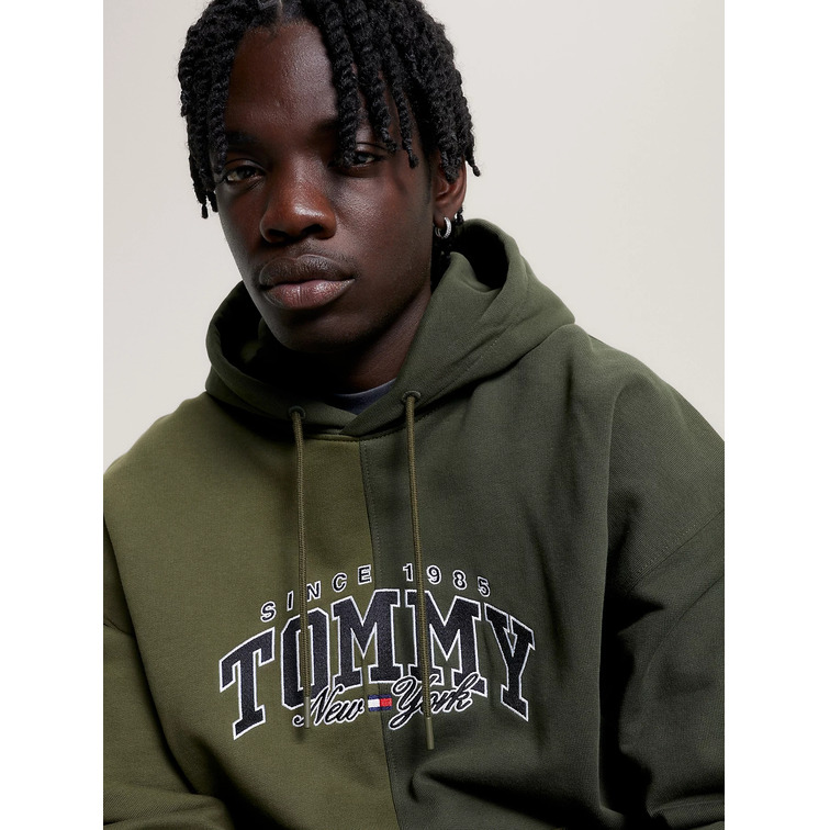 sweat-shirt homme  th tjm rlx varsity two-tone  hood