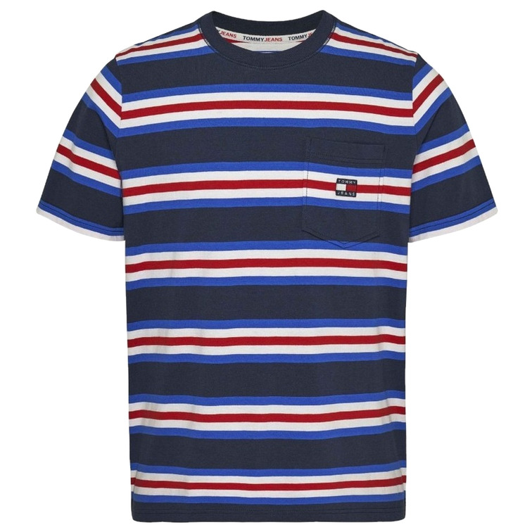 t-shirt homme  th tjm reg flag stripe tee