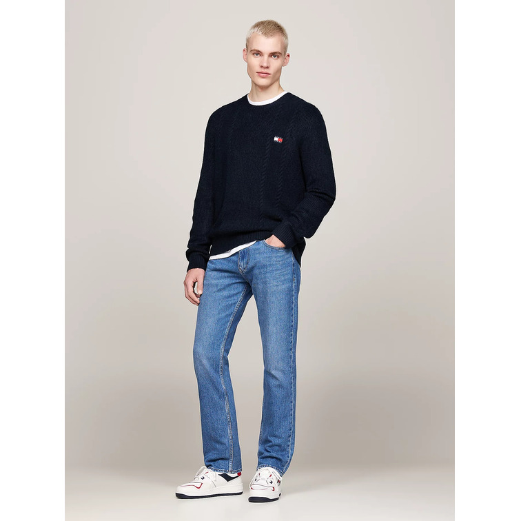 maillot homme  th tjm slim cable knit cneck