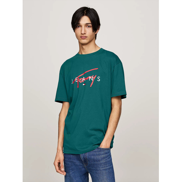 t-shirt homme  th tjm reg signature twist tee ex