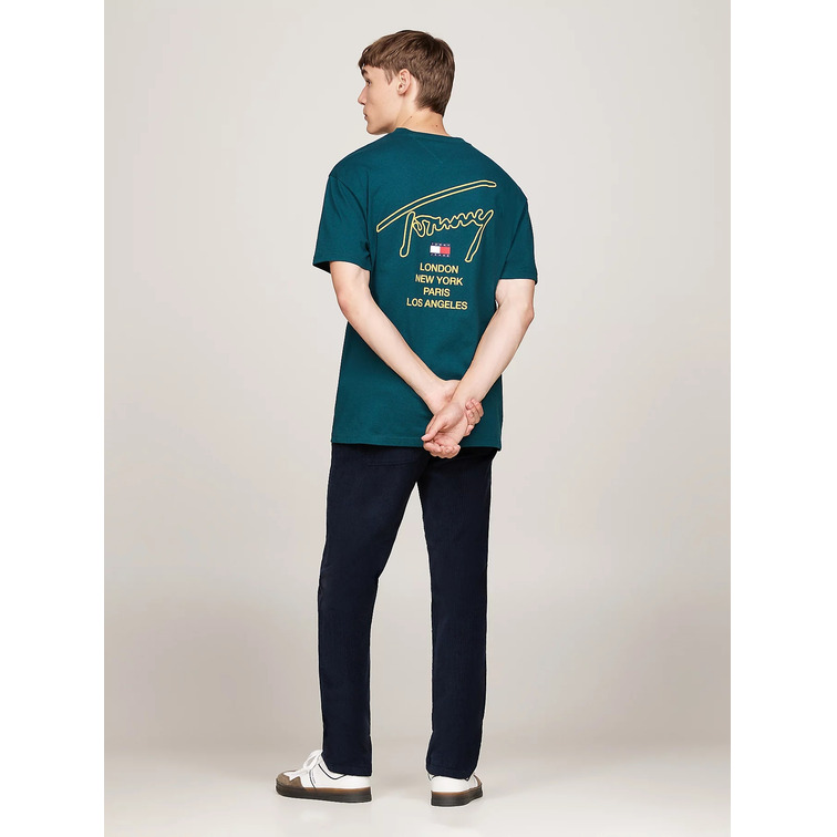 t-shirt homme  th tjm reg sig  city twist tee ex