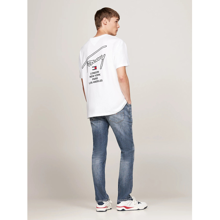 t-shirt homme  th tjm reg sig  city twist tee ex