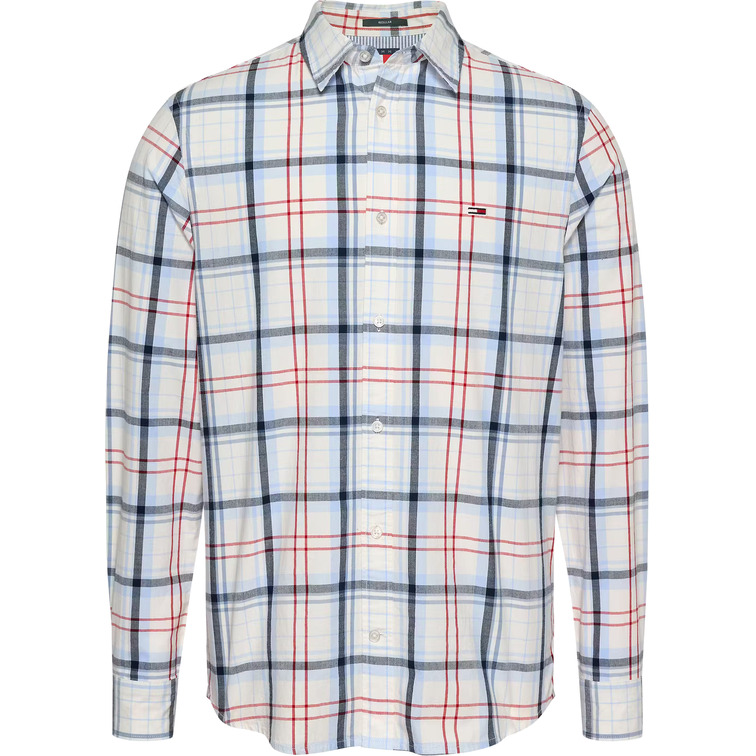 homme tjm reg poplin check ls shirt ybh