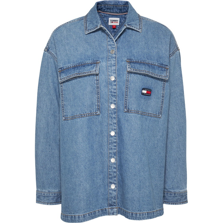 chemise femme  th tjw denim overshirt