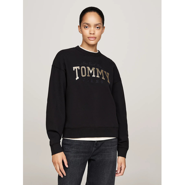 sweat-shirt femme  th tjw nw bxy glitter varsity cre