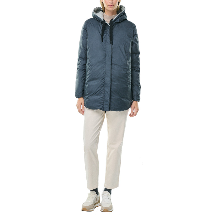 manteau femme  ecoalf noiralf reversible jacket woma