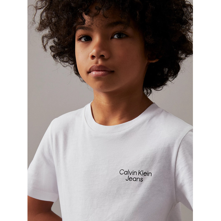 t-shirt garçon  ck ckj stack logo t-shirt