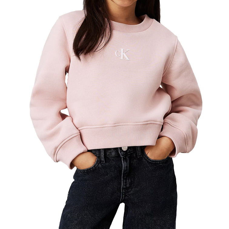 sweat-shirt fille  ck ck logo cn fleece sweatshirt