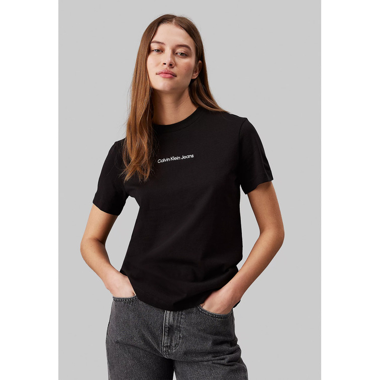 t-shirt femme  ck institutional straight tee