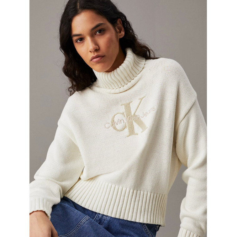 femme chenille singelogo sweater ybi