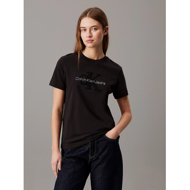 femme chenille singelogo regular tee beh