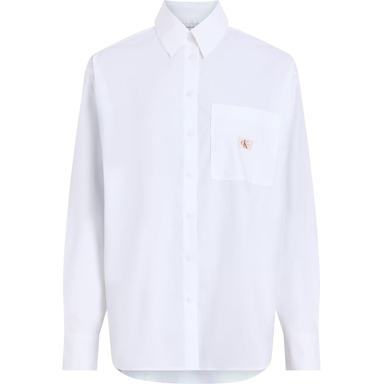 chemise femme  calvin klein woven label relaxed shirt