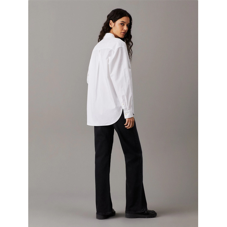 chemise femme  calvin klein woven label relaxed shirt