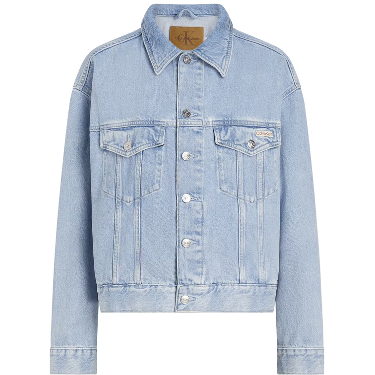 manteau femme  calvin klein boxy denim jacket