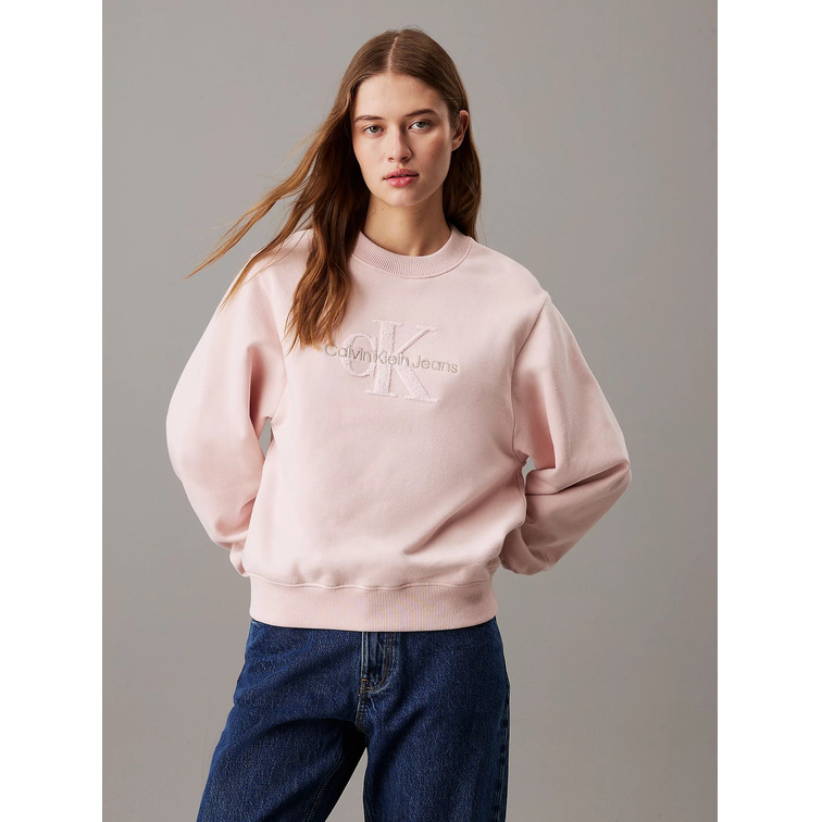 femme chenille singelogo crewneck ter