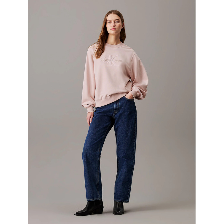 femme chenille singelogo crewneck ter