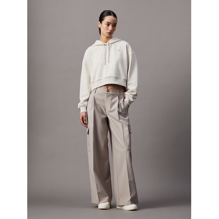 pantalon femme  calvin klein relaxed leg tailored pant