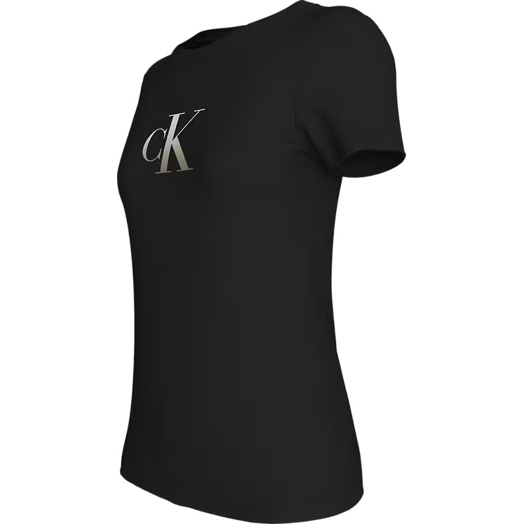 t-shirt femme  calvin klein gradient ck slim tee