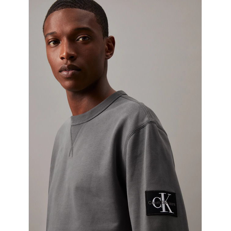 sweat-shirt homme  ck badge crew neck