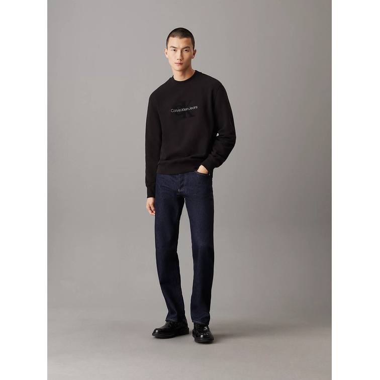 homme chenille singelogo crew neck beh