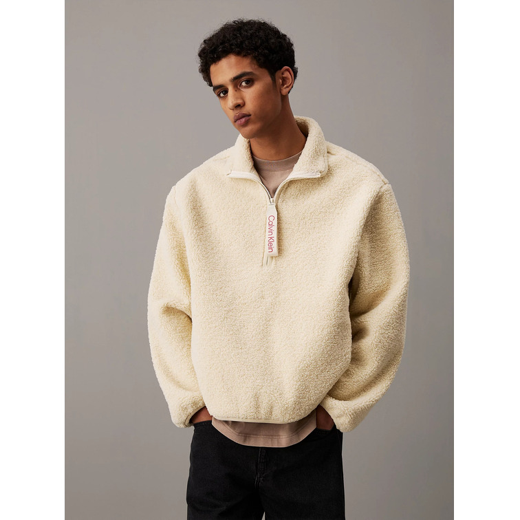 cazadora homme  ck half zip sherpa