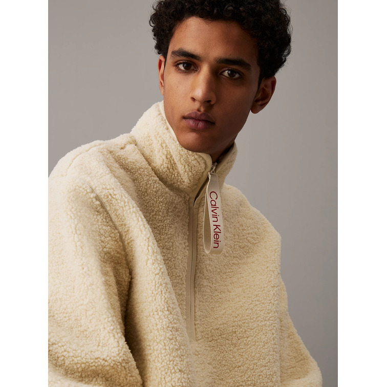 cazadora homme  ck half zip sherpa