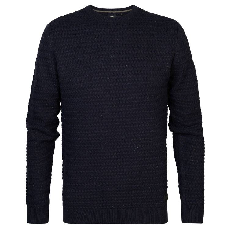 maillot homme  petrol men knitwear round neck basic